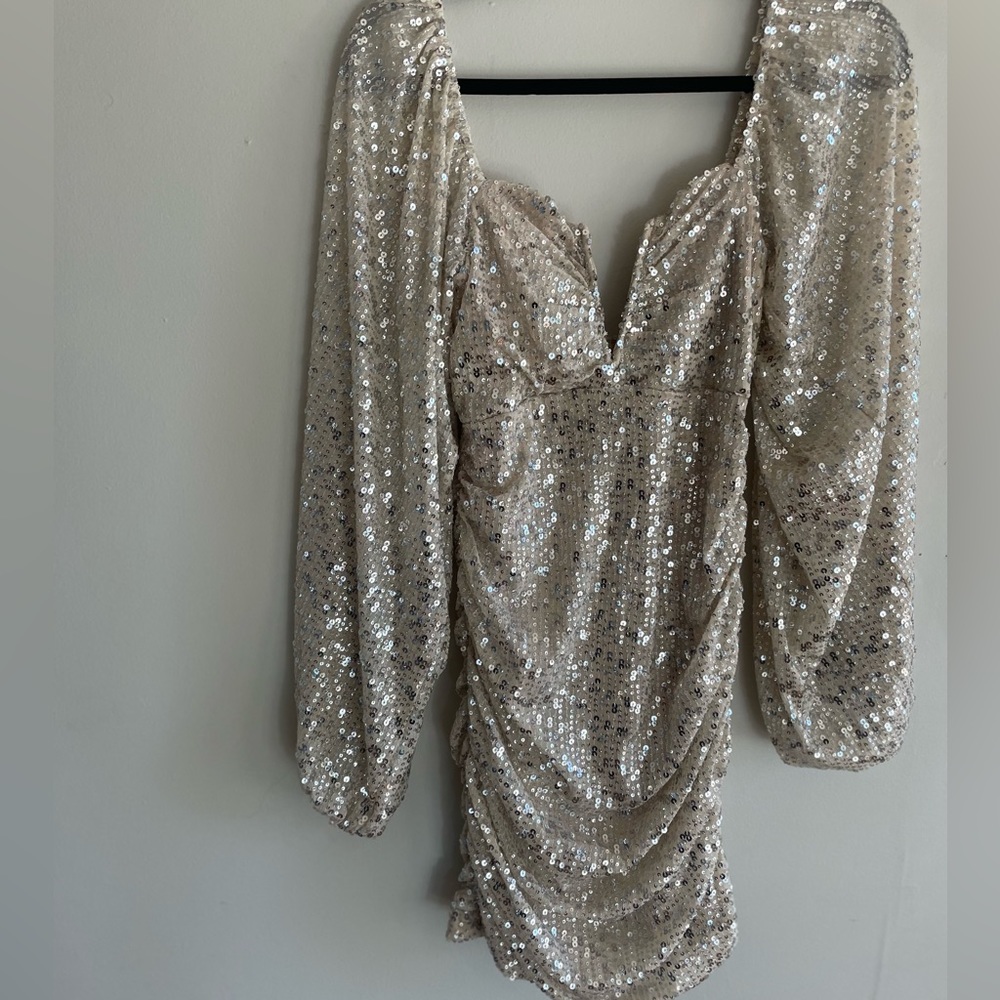 Gold sequin bodycon dress